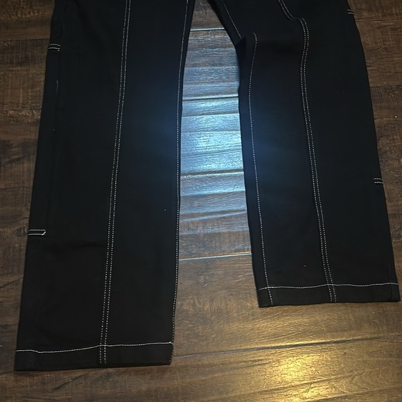Telepathia Black Cargo Jeans No Size Tag Waist 30” - Picture 4 of 5